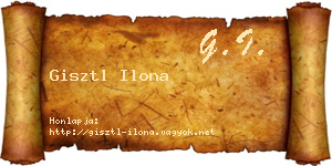 Gisztl Ilona névjegykártya
